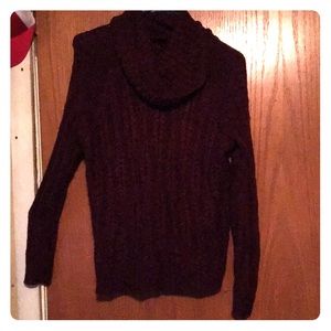 Burgundy cowl neck sweater